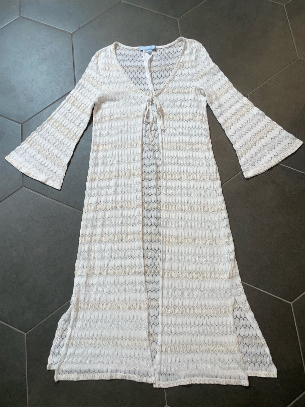 Hill House The Lou Lou Duster Knit Tie-Front Cardigan M